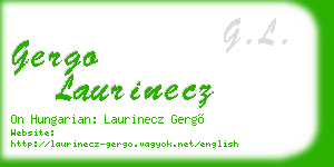 gergo laurinecz business card